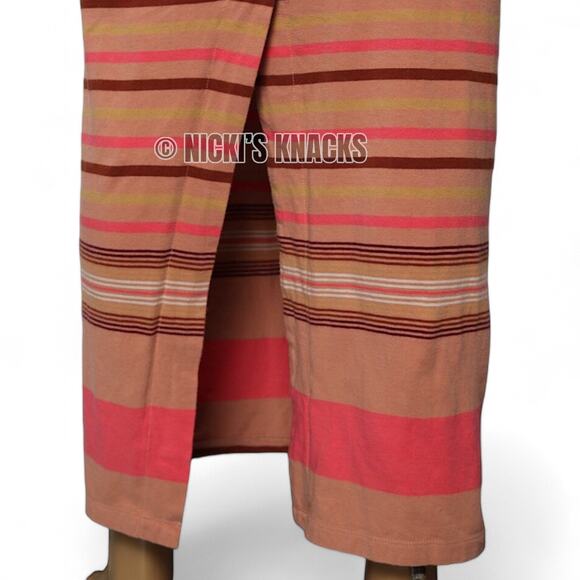 Torn by Ronny Kobo Striped Knit Bodycon Maxi Dress Boatneck Stretch Size XS - Picture 8 of 12